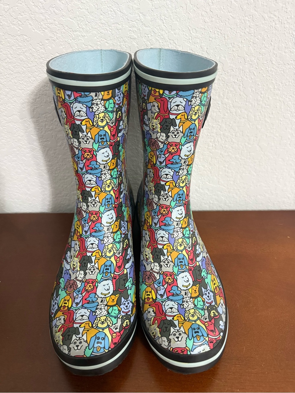 BOBS from Skechers Multicolor Dog Print Rain Boots